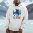 Kids Be Kind Rainbow Scale Fish Teacher Reading Book Toddler Unisex Hoodie