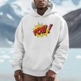POW Comic Book Cartoon Pop Art Raglan Baseball Tee Unisex Hoodie POW Comic Book Cartoon Pop Art Raglan Baseball Tee Unisex Hoodie
