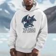 We Read At Dawn Frog Riding Dragon Book Lover Art Comfort Colors Crop Top Unisex Hoodie