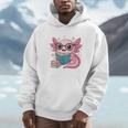 Readsolotl Kawaii Axolotl Reading Book Lover Unisex Hoodie Readsolotl Kawaii Axolotl Reading Book Lover Unisex Hoodie