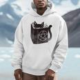 SataniCat Pentagram Cat Satan Demon Necronomicon Book Lover Unisex Hoodie