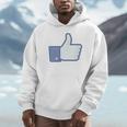 Thumbs Up Like Face Book Icon Unisex Hoodie