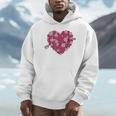 Valentine's Day Baseball Heart Softball Player Sports Lover Unisex Hoodie