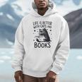 Women's Life Is Better With Cats And Books Cat Unisex Hoodie
