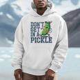 Youth Baseball Catcher Humor Don’t Get In A Pickle Unisex Hoodie