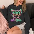 100 Days Of School Baseball Ice Cream Drip 100th Day Player Unisex Hoodie