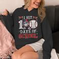 100 Days Of School Dabbing Baseball Hit Student Kids Boys Unisex Hoodie
