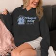 1966 Chapter Sixty 60th Birthday Blue Toile Floral Book Unisex Hoodie 1966 Chapter Sixty 60th Birthday Blue Toile Floral Book Unisex Hoodie
