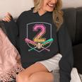 2nd Birthday Baseball Bat Ice-Cream Drip 2yrs Old Boys Kids Unisex Hoodie 2nd Birthday Baseball Bat Ice-Cream Drip 2yrs Old Boys Kids Unisex Hoodie