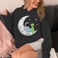 Astronaut And Alien Reading On Moon Space Book Lover Sci Fi Unisex Hoodie Astronaut And Alien Reading On Moon Space Book Lover Sci Fi Unisex Hoodie