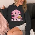 Axolotl Read Book Readolotl Ambystoma Mexicanum Walking Fish Unisex Hoodie