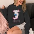 AXOLOTL Reads a Book READOLOTL Bookworm Axolotl Unisex Hoodie