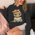 Baby Turtle Open Book Reading Animal Lover Graphic Portrait Unisex Hoodie Baby Turtle Open Book Reading Animal Lover Graphic Portrait Unisex Hoodie