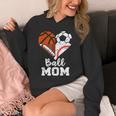 Ball Mom Heart Soccer Basketball Baseball Football Mom Unisex Hoodie Ball Mom Heart Soccer Basketball Baseball Football Mom Unisex Hoodie