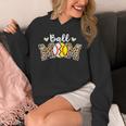 Ball Mom Leopard Baseball Softball Player Mom Unisex Hoodie