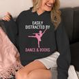 Ballerina Ballet Dancer Books Lover Distracted Dance Books Unisex Hoodie
