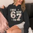 Baseball 7th Birthday 6 7 Years Old I Was 6 Now I'm 7 Unisex Hoodie