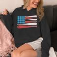 Baseball American Flag Patriotic USA Pride Unisex Hoodie