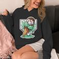 Baseball Boys Ice Cream Drip Baseball Boys Youth Mint Choco Unisex Hoodie