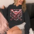 Baseball Candy Cane Christmas Baseball Ice Cream Drip Boys Unisex Hoodie Baseball Candy Cane Christmas Baseball Ice Cream Drip Boys Unisex Hoodie