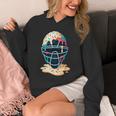 Baseball Catcher Mask Ice Cream Dripping Baseball Boy Youth Unisex Hoodie