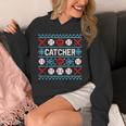 Baseball Catcher Ugly Christmas Sweater Pattern Sports Xmas Unisex Hoodie Baseball Catcher Ugly Christmas Sweater Pattern Sports Xmas Unisex Hoodie