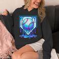 Baseball Drip Ice Cream Blue Glow Melt Ball Graphic Unisex Hoodie Baseball Drip Ice Cream Blue Glow Melt Ball Graphic Unisex Hoodie