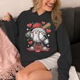 Baseball Drip Valentine Boys Women Men Hearts Sport Love Unisex Hoodie
