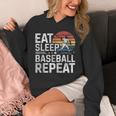 Baseball Fan Vintage Retro Eat Sleep Baseball Repeat Unisex Hoodie Baseball Fan Vintage Retro Eat Sleep Baseball Repeat Unisex Hoodie