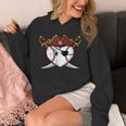 Baseball Heart Pirate Hat Crossed Swords Men Boys Kids Youth Unisex Hoodie