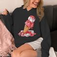 Baseball Ice Cream Drip Youth Strawberry Baseball Red Unisex Hoodie