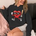 Baseball Valentines Day Heart Boys Sports Love Unisex Hoodie
