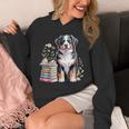 Bernese Mountain Dog Berner Bookworm Flowers Book Reading Unisex Hoodie