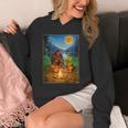 Bigfoot And Alien Reading Books Campfire Halloween Unisex Hoodie