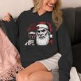 Bite Christmas Vampire Santa Claus Vintage Comic Book Style Unisex Hoodie