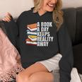 A Book A Day Keeps Reality Away Bookworm Unisex Hoodie A Book A Day Keeps Reality Away Bookworm Unisex Hoodie