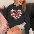 Book Lover Heart Shape Reading Librarian Valentine Men Women Unisex Hoodie