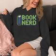 Book Nerd Pixel Retro Reading Bibliophile Gamer Unisex Hoodie