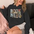Book Nerd Vintage Floral Aesthetic Leopard Print Unisex Hoodie