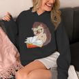 Book Reading Bookworm Forest Animal Wildlife Cute Hedgehog Unisex Hoodie Book Reading Bookworm Forest Animal Wildlife Cute Hedgehog Unisex Hoodie
