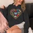 Book Reading Bookworm Reader Literature Heart Unisex Hoodie Book Reading Bookworm Reader Literature Heart Unisex Hoodie
