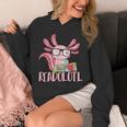 Book Reading Readolotl Amphibian Animal Bookworm Axolotl Unisex Hoodie