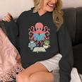 Bookish Octopus Reading Books And Coffee Literary Lover Art Unisex Hoodie