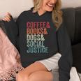 Books Coffee Dogs Social Justice For Men Women Unisex Hoodie