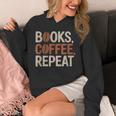 Books Coffee Repeat Librarian Book Lover Unisex Hoodie