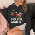 Books For Everybody Santa Christmas Book Lovers Book Readers Unisex Hoodie Books For Everybody Santa Christmas Book Lovers Book Readers Unisex Hoodie