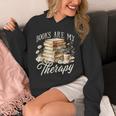Books Are My Therapy Floral Book Lover Reading Bookworm Nerd Unisex Hoodie Books Are My Therapy Floral Book Lover Reading Bookworm Nerd Unisex Hoodie
