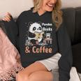 Books Reading Reader Panda Panda Books And Coffee Unisex Hoodie