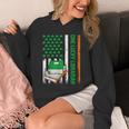 Books US American Flag One Lucky Librarian St Patrick's Day For Women Kids Men Unisex Hoodie