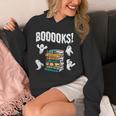 Booooks Ghost Reading Books Halloween Librarian Teacher Unisex Hoodie
